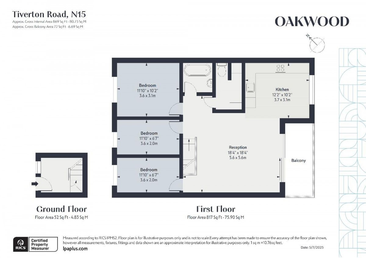 Floorplan for London, N15 6RR