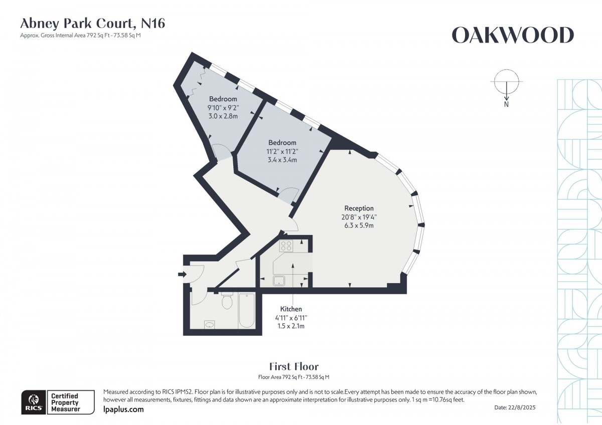 Floorplan for Abney Park Court, N16 7HF