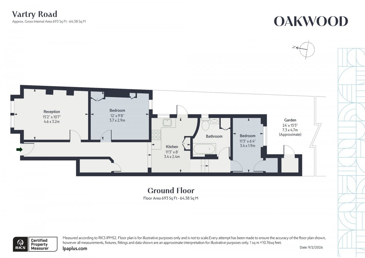 Floorplan for London, N15 6HA