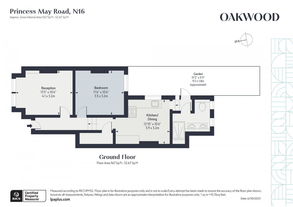 Floorplan for London, N16 8DF