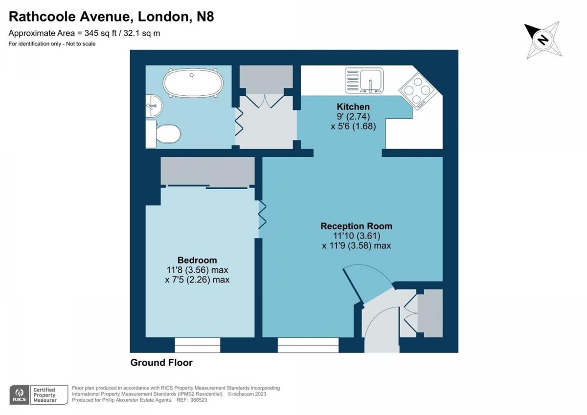 Floorplan for London, N8 9LY