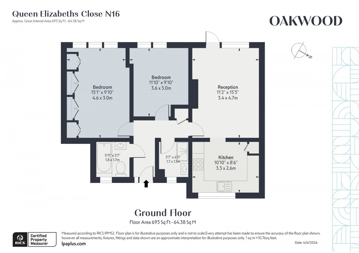 Floorplan for London, N16 0HL