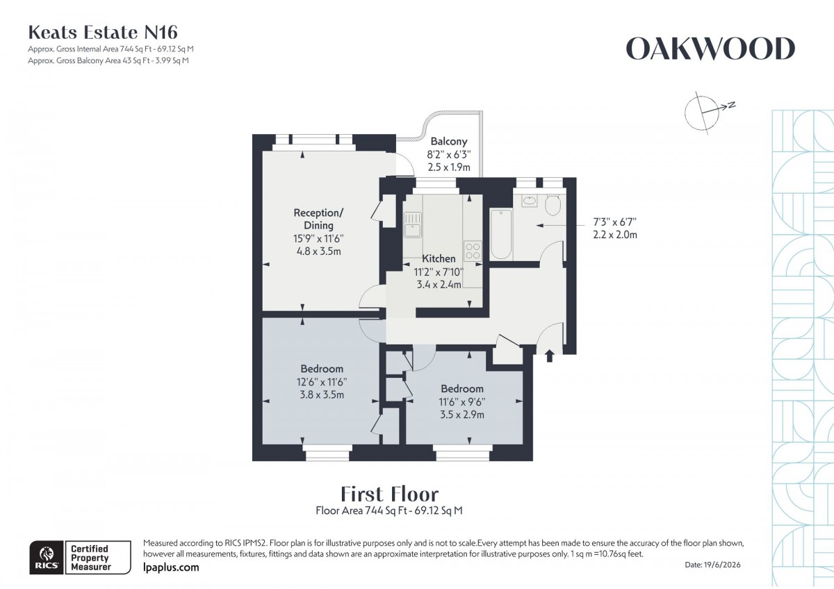 Floorplan for London, N16 7AD