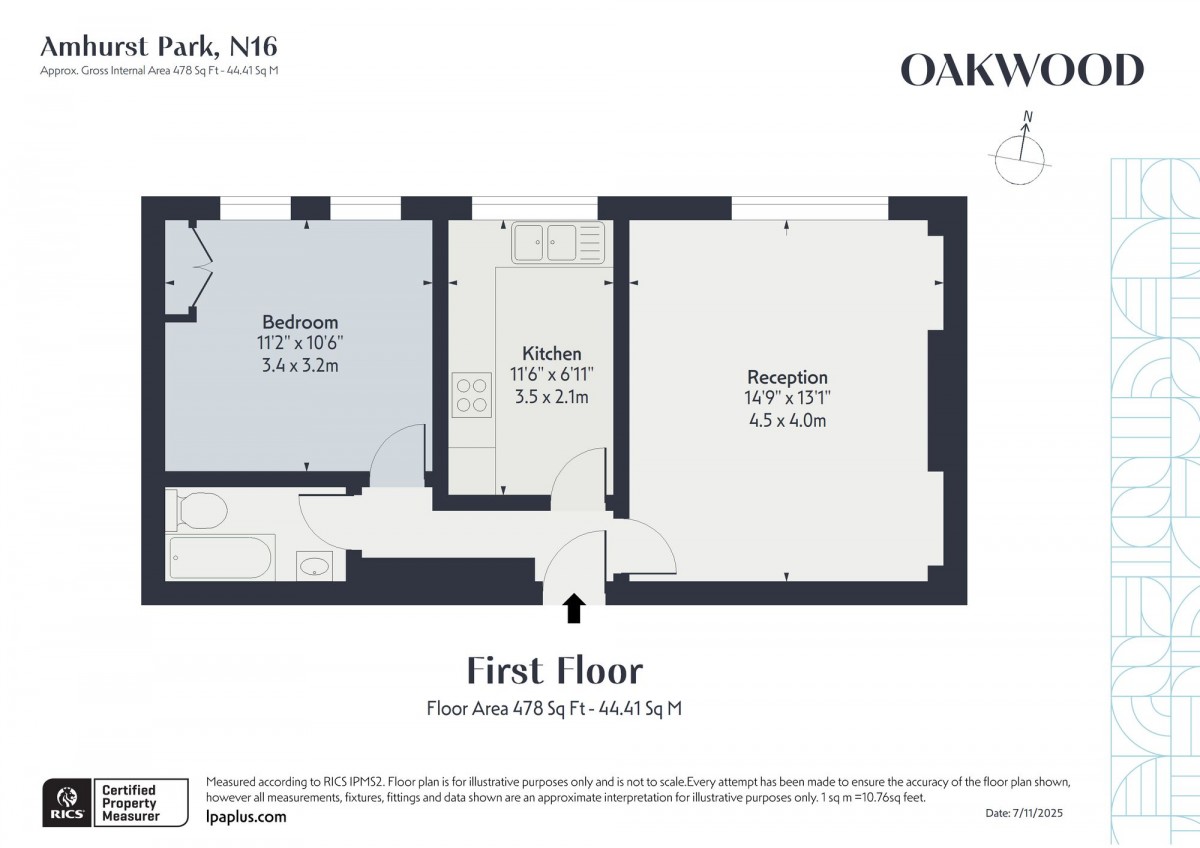 Floorplan for 96 Amhurst Park, N16 5AR