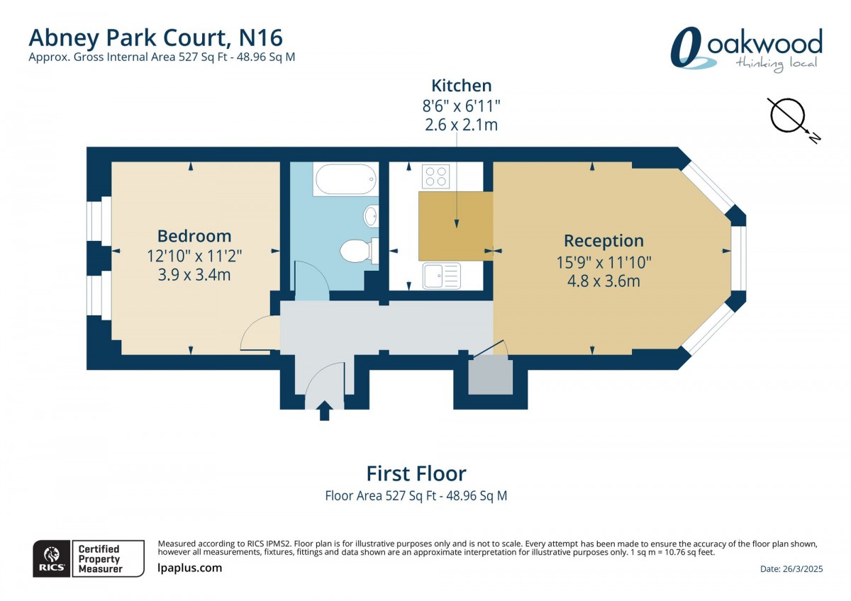 Floorplan for Abney Park Court, N16 7HF
