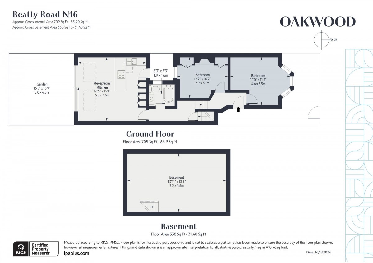 Floorplan for 16A Beatty Road, N16 8EB