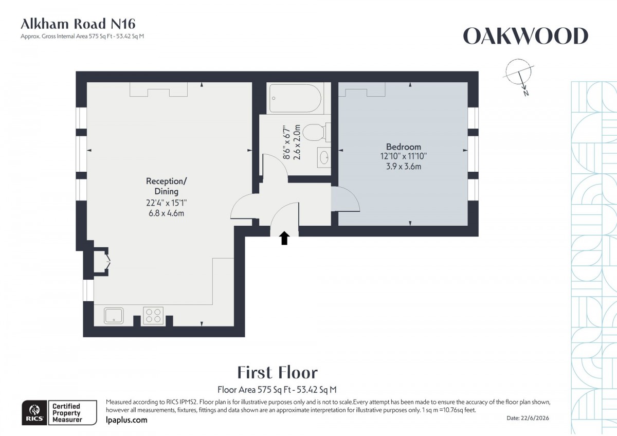 Floorplan for , N16 7AA