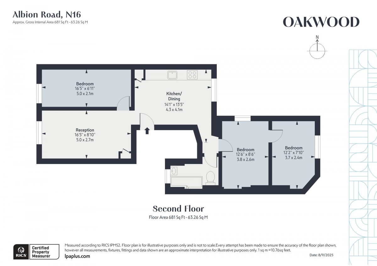 Floorplan for 126A Albion Road, N16 9PA