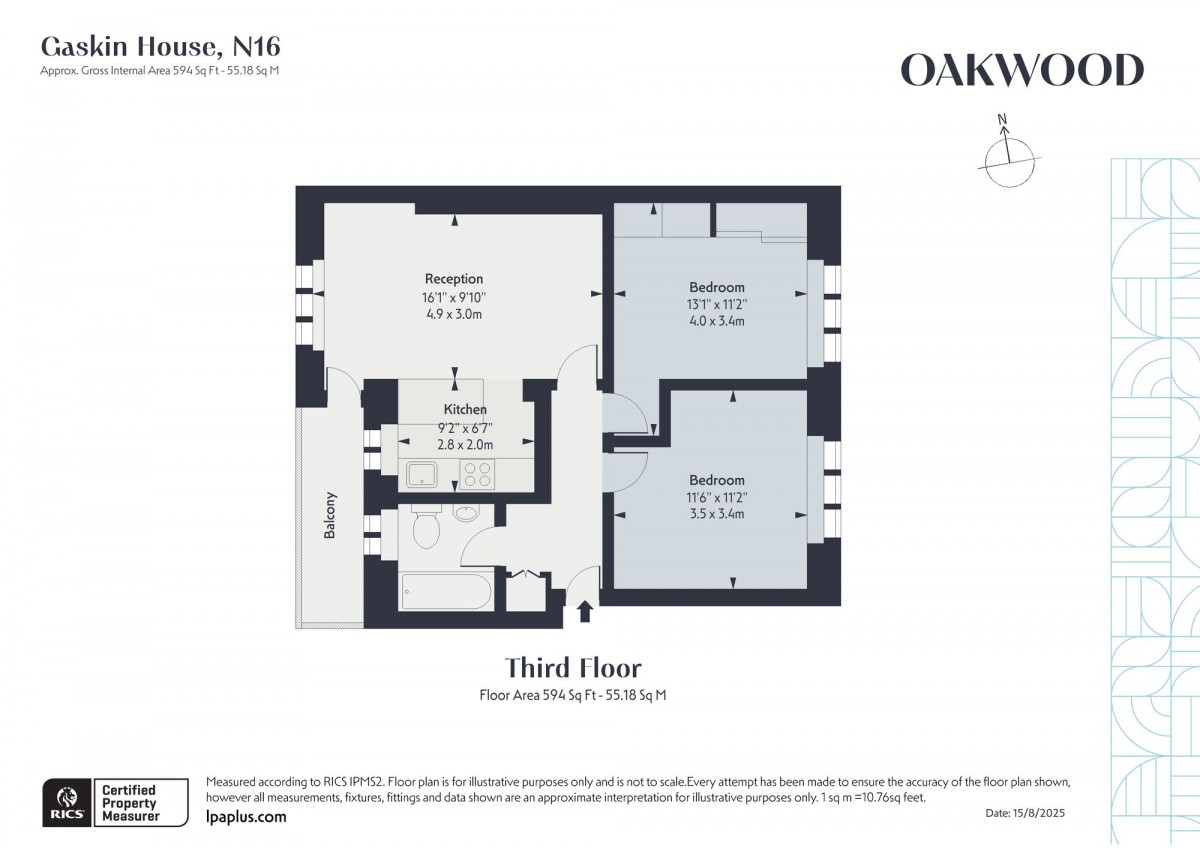 Floorplan for Gaskin House Stoke Newington Church Street, N16 9HH