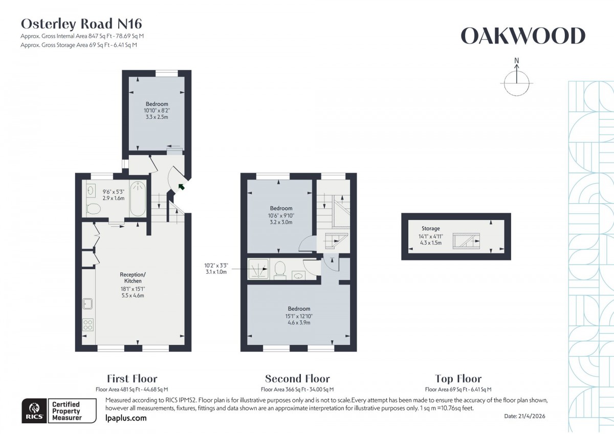 Floorplan for 8 Osterley Road, N16 8SN