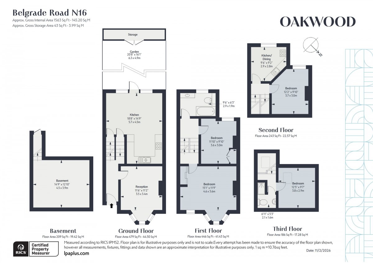 Floorplan for London, N16 8DH