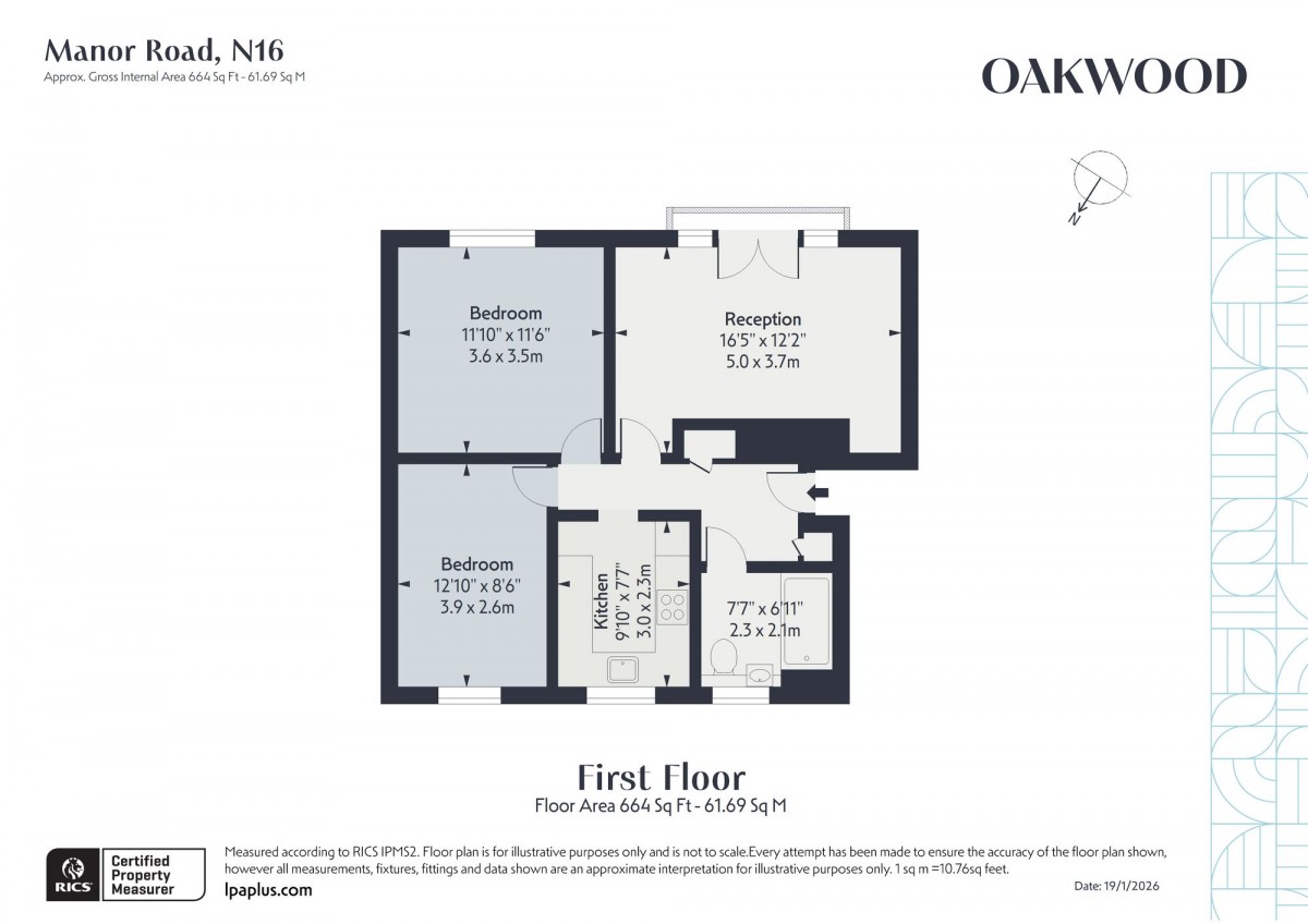 Floorplan for London, N16 5PB