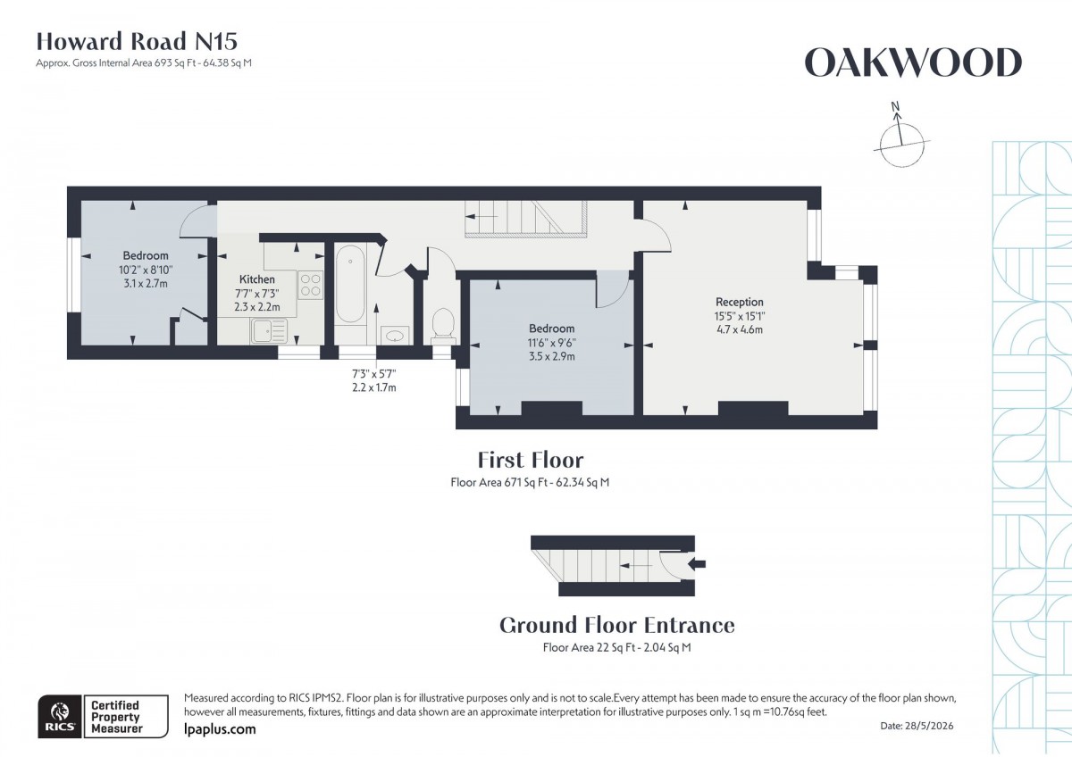 Floorplan for 38 Howard Road, N15 6NL