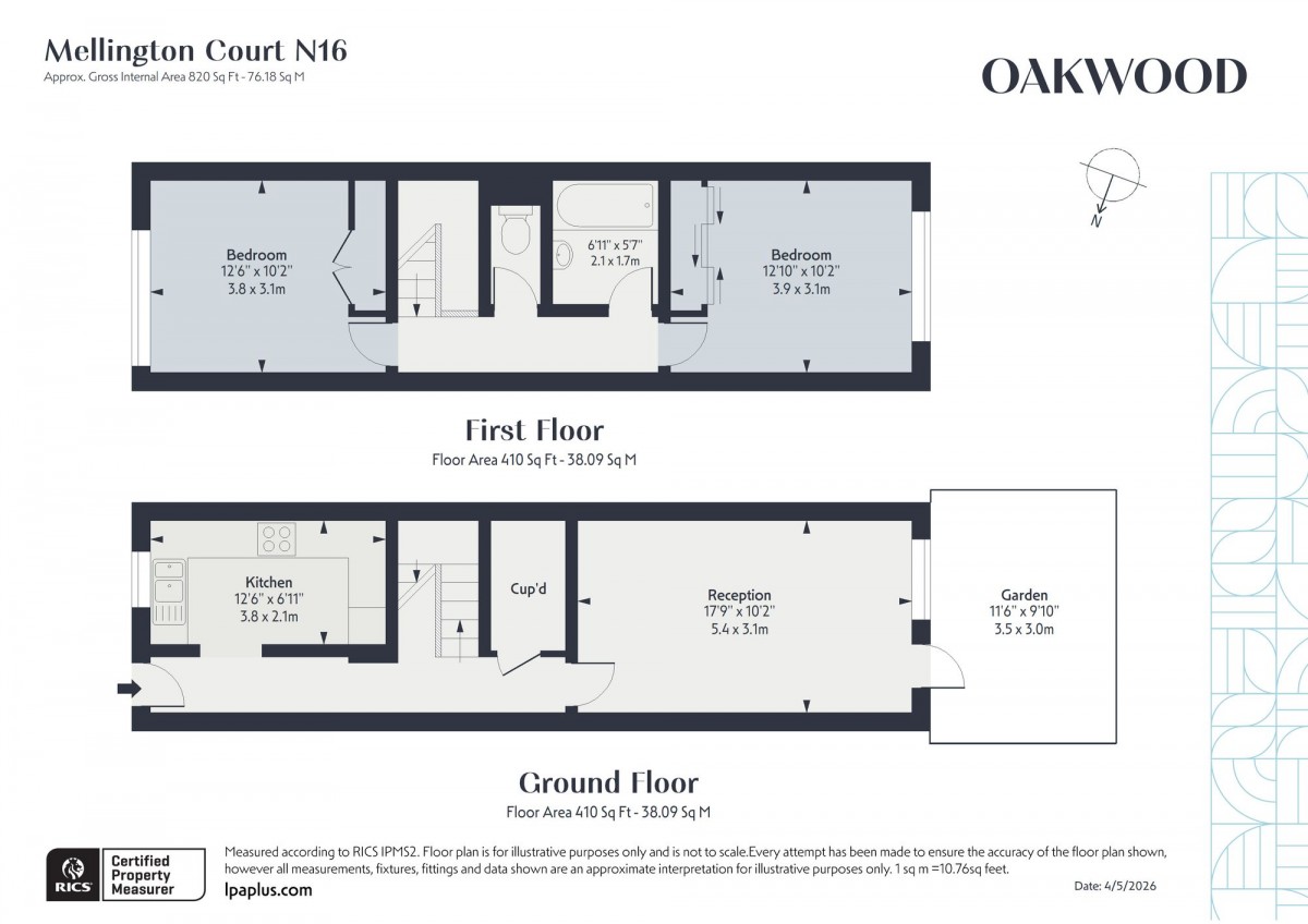Floorplan for Mellington Court Benthal Road, N16 7ST