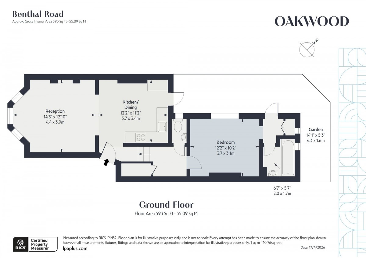 Floorplan for 76 Benthal Road, N16 7DA