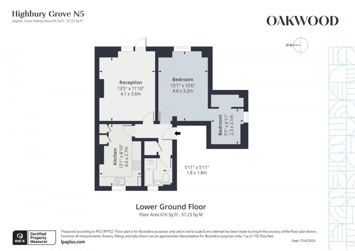 Floorplan for London, N5 1HP