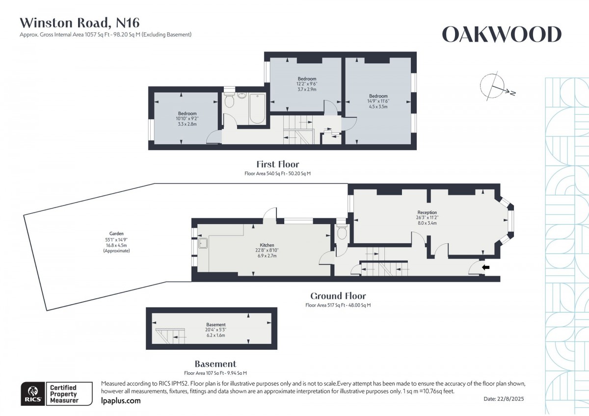 Floorplan for London, N16 9LJ