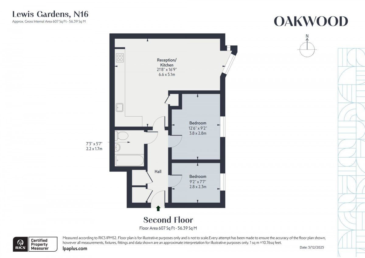 Floorplan for London, N16 5PF