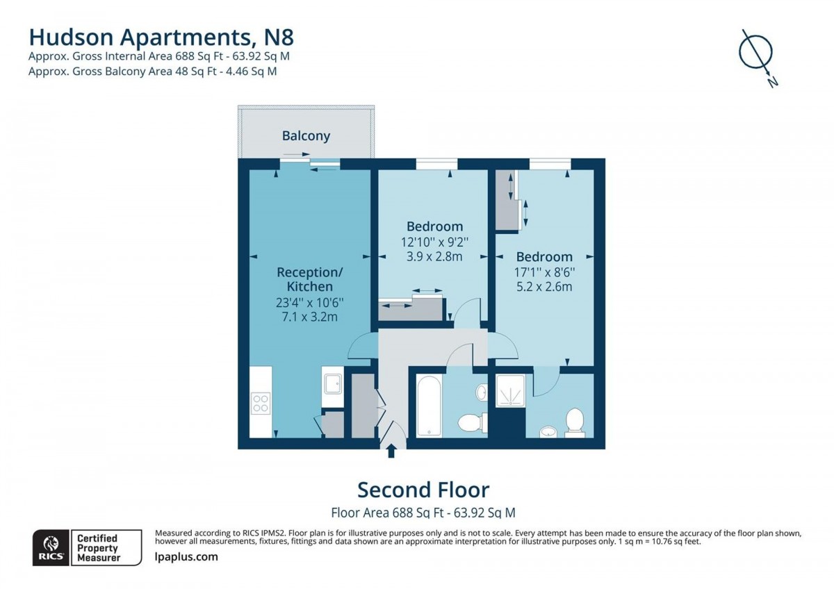 Floorplan for London, N8 7RX