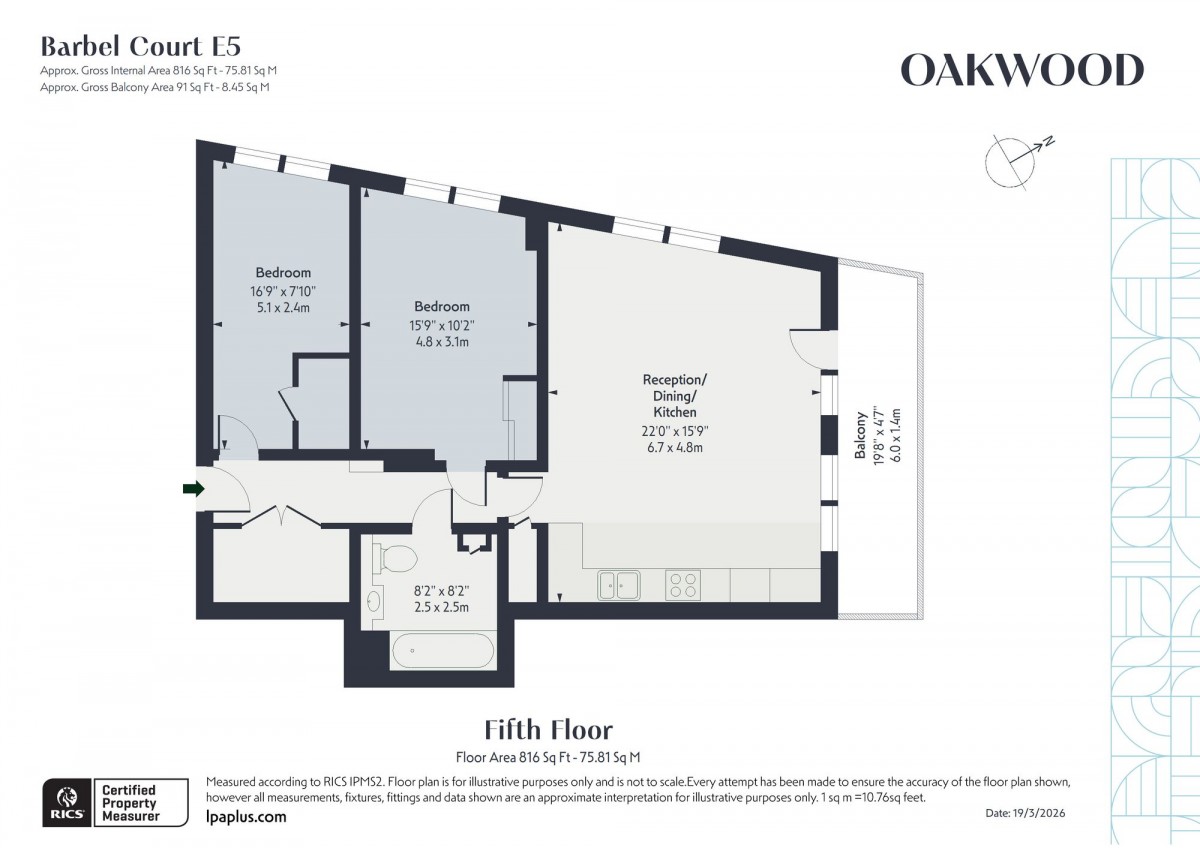 Floorplan for Barbel Court Clapton Common, E5 9AP