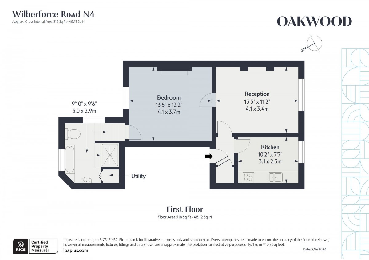 Floorplan for 119 Wilberforce Road, N4 2SP