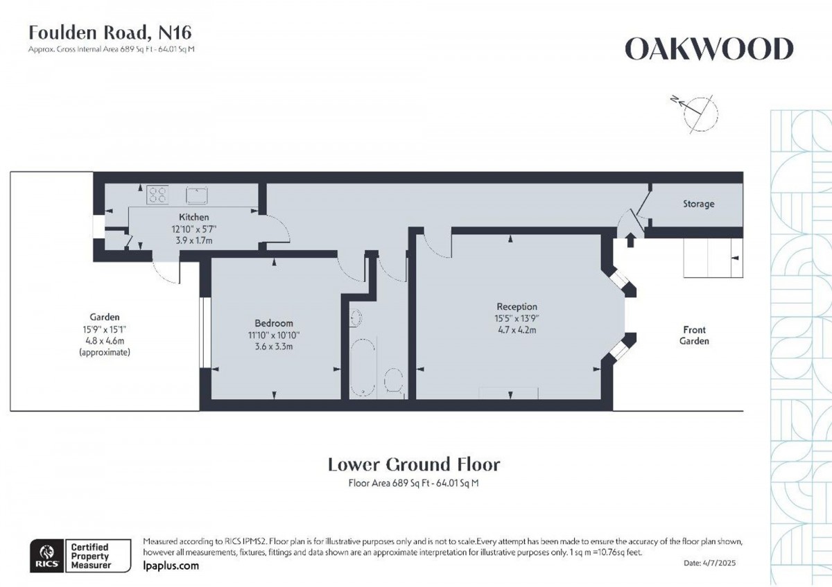 Floorplan for London, N16 7UH