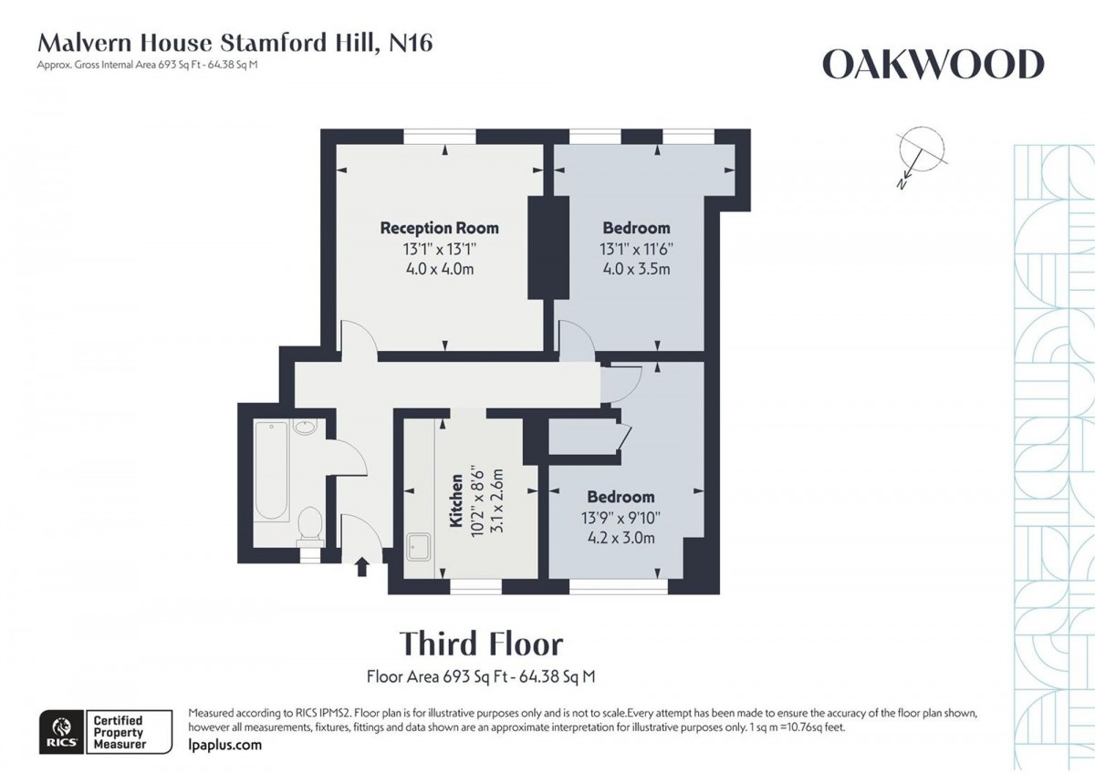 Floorplan for Malvern House Stamford Hill, N16 6RR