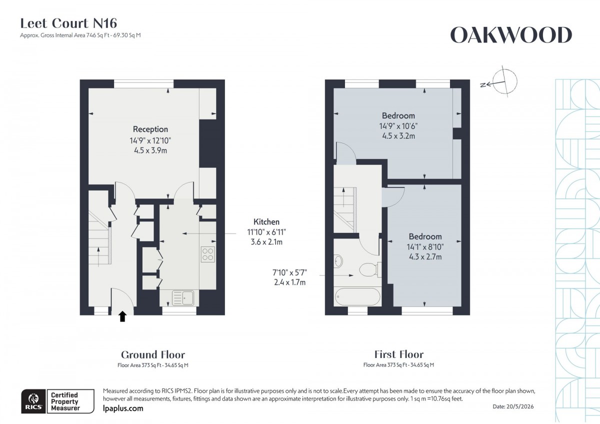 Floorplan for Leet Court Milton Grove, N16 8QS