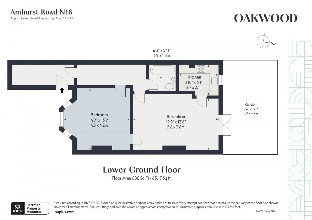 Floorplan for London, N16 7UE