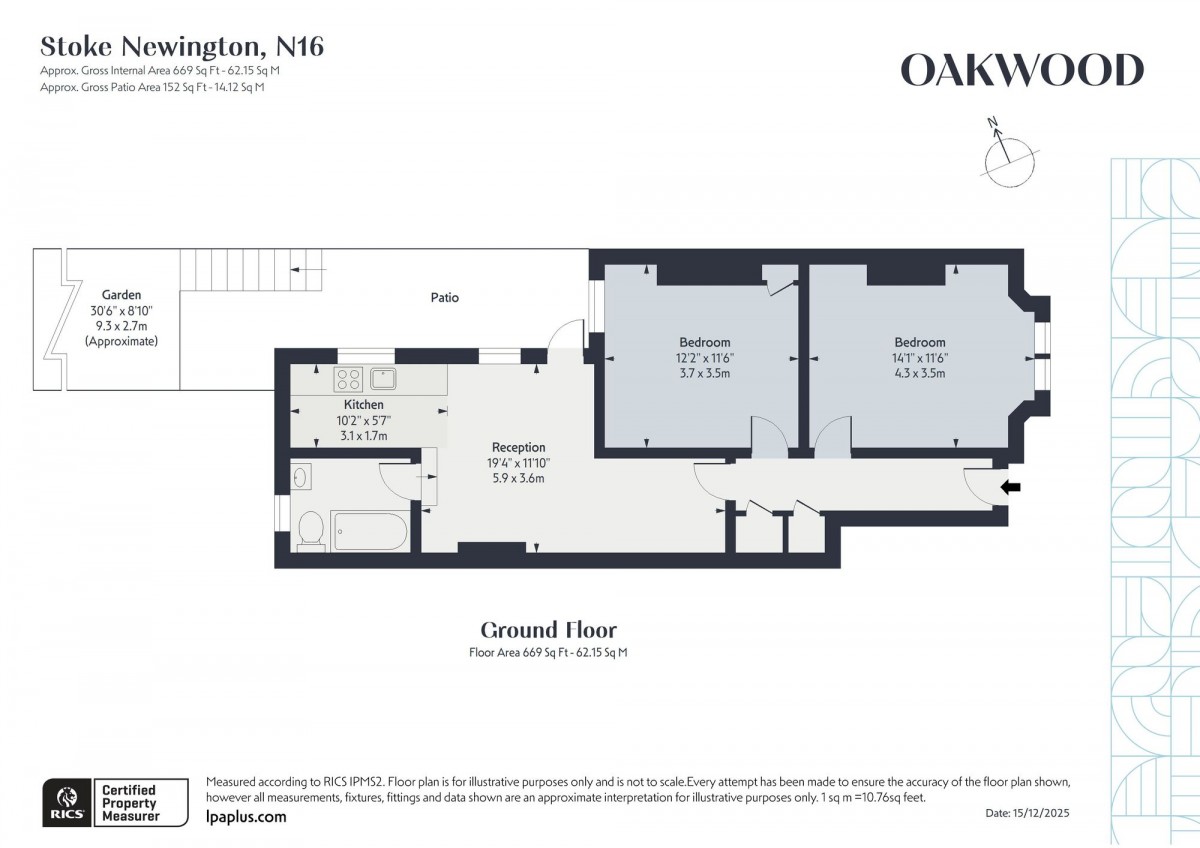 Floorplan for London, N15 6PU
