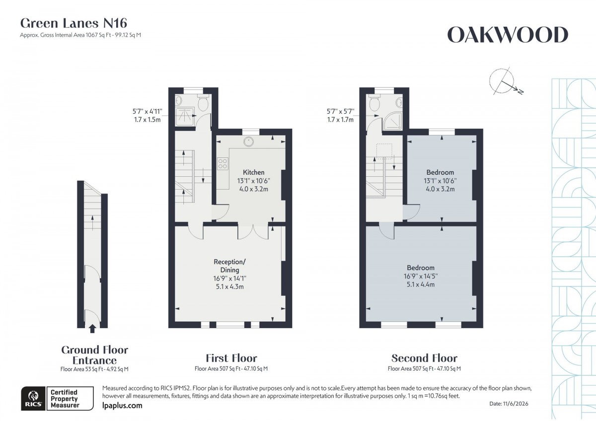Floorplan for London, N16 9DA